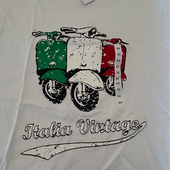 White Vespa T-Shirt - Picture 2 of 3